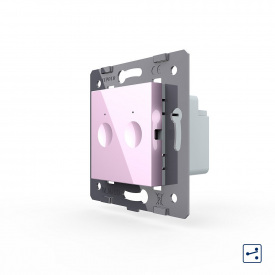 Механизм сенсорный проходной выключатель Sense 2 сенсора розовый Livolo (782000417)