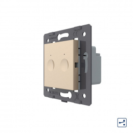 Механізм сенсорний прохідний вимикач Sense 2 сенсора золото Livolo (782000413)