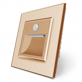 Светильник для лестниц подсветка пола с датчиком движения золото стекло Livolo (722800513)