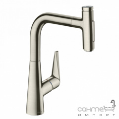 Смеситель для кухни с вытяжным изливом Hansgrohe Talis Select M51 73868800 сталь Львів