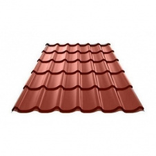 Фото - Металлочерепица Ruukki Monterrey Polyester 0,45 мм RR-29 (Красный) Металлочерепица Ruukki Monterrey Polyester 0,45 мм RR-29 (Красный)
