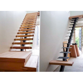 Металлический каркас лестницы прямой на одном косоуре Legran