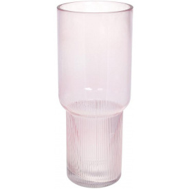 Ваза для цветов Светло-розовое стекло 32х13см Bona DP115502