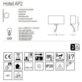 Бра Ideal Lux Hotel 215709