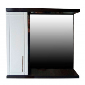 Зеркальный шкаф Mikola-M ВЕНГЕ 2.0 70 см Бело-коричневый