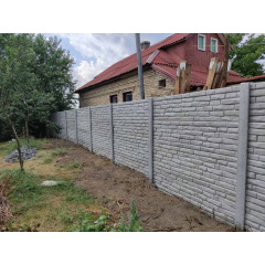 євро паркан бетонний сірий фагот + Римський камінь Лубни