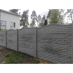 євро паркан бетонний сірий фагот + Римський камінь Київ