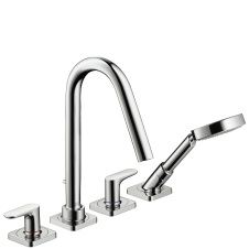 HANSGROHE Axor Citterio M Смеситель для ванны, двухвентильный, на 4 отверстия, монтаж на плиточный бортик