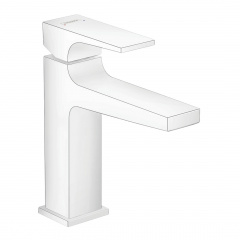 HANSGROHE METROPOL смеситель для умывальника 110, однорычажный, со сливным клапаном Push-Open, цвет покрытия белый матовый Львів