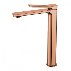 VOLLE SOLO смеситель для умывальника высокий, 26мм, cepillado bronce