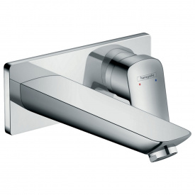 HANSGROHE LOGIS смеситель для умывальника, однорычажный, настенный, скрыт. монтаж, хром