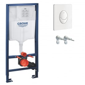 GROHE RAPID SL 3в1 инсталляция для подвесного унитаза кнопка белая БЕЗ ПРОКЛАДКИ