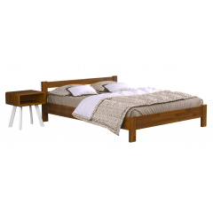 Двуспальная кровать Estella Рената 140х190 см деревянная цвет орех-темный-101 Энергодар