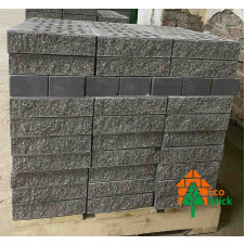 Фото - Цегла облицювальна пустотіла ECOBRICK з фаскою мармуровий сірий Цегла облицювальна пустотіла ECOBRICK з фаскою мармуровий сірий