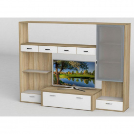 Стенка в гостиную Тиса Мебель Гостиная-112 Сонома Белый