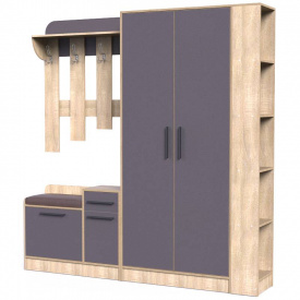 Прихожая Тиса Мебель Прихожая-35 Сонома Графит