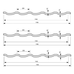 Металочерепиця ArcelorMittal Модерн 0,50 мм matt Німеччина Веселе