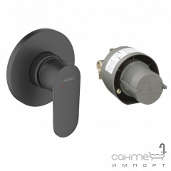 Смеситель для душа скрытого монтажа с внутренней частью Hansgrohe Vernis Blend 71663670 матовый черный Ірпінь