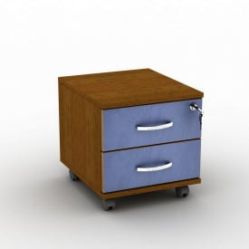 Тумба офисная Тиса Мебель ТК-2 Орех лесной Голубой