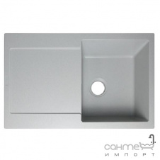 Прямоугольная гранитная кухонная мойка с сушкой Adamant Plana 775x500x200 03 черный