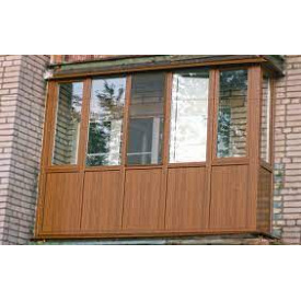 Балкон металопластиковий французький золотий дуб 3200х860х2500 мм