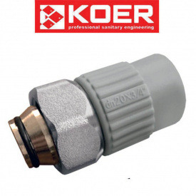 KOER PPR Муфта с евроконусом и накидной гайкой 20x3/4 (для подключения бинокля)