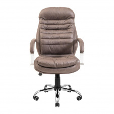 Крісло офісне Richman Валенсія тканина кави хром комп'ютерне для керівника для будинку
