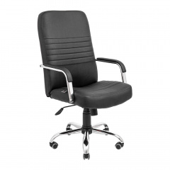 Комп'ютерне крісло Richman Armchair Prius 1001-1007х610х670 мм чорний кожзам на коліщатках Київ