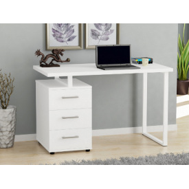 Письменный стол Loft-design L-27 с тумбочкой белый