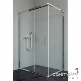 Прямоугольная душевая кабина Veronis Minnesota 1200x800 профиль хром, прозрачное стекло