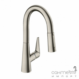 Смеситель для кухни с вытяжным изливом Hansgrohe Metris Talis M51 73850800 нержавеющая сталь