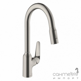 Смеситель для кухни с вытяжным изливом Hansgrohe Focus M42 71800800 нержавеющая сталь