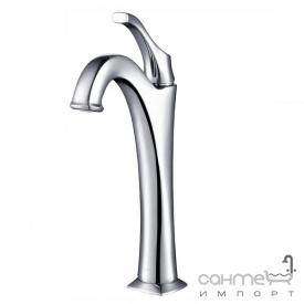 Смеситель для раковины высокий Kraus Arlo KVF-1200MB матовый черный