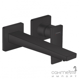 Смеситель для раковины скрытого монтажа с изливом 22 см Hansgrohe Metropol 32526700 матовый белый