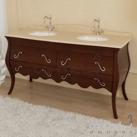 Тумба напольная для ванной комнаты без раковины Marsan Dianne 1600 венге, фурнитура золото