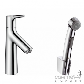 Смеситель для биде с гигиеническим душем, со сливным устройством Hansgrohe Talis S 72290000 Хром