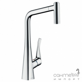 Смеситель для кухни с вытяжным изливом Hansgrohe Metris M71 73824000 хром