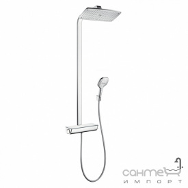 Душевой гарнитур с верхним душем Hansgrohe Raindance Select 360 Showerpipe 1/2 27112400 белый/хром