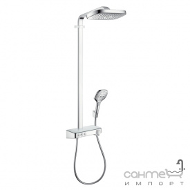 Душевая стойка Hansgrohe Raindance Select E 300 3jet Showerpipe 27127400 белый/хром