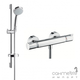 Смеситель-термостат с душевым гарнитуром Hansgrohe Croma 100 Vario 27032000 хром