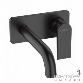 Смеситель для раковины скрытого монтажа Hansgrohe Vernis Shape 71578670 матовый черный