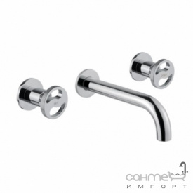 Смеситель для раковины скрытого монтажа с изливом 19 см Bugnatese Millenovecinquanta 4565 OP bianco матовый белый