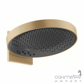 Верхний душ с кронштейном Hansgrohe Rainfinity 360 3jet 26234140 матовая бронза