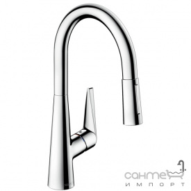 Смеситель для кухни с выдвижной лейкой Hansgrohe Talis S 72813800 нержавеющая сталь
