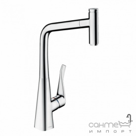 Смеситель для кухни с вытяжным изливом Hansgrohe Metris Select M71 73803000 хром