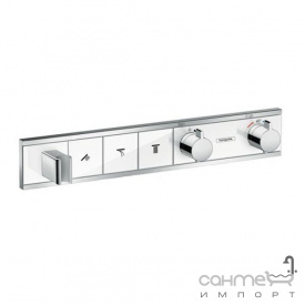 Смеситель-термостат скрытого монтажа для душа на 3 потребителя Hansgrohe RainSelect 15356400 белый/хром