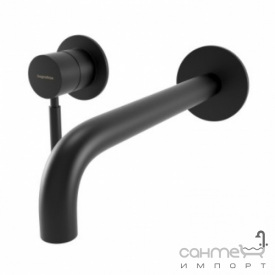 Смеситель для раковины скрытого монтажа с донным клапаном Bugnatese Kobuk KOBOP2246SC nero матовый черный