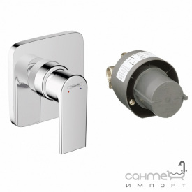 Смеситель для душа скрытого монтажа с внутренней частью Hansgrohe Vernis Shape 71662000 хром
