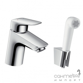 Смеситель для раковины с гигиеническим душем Hansgrohe Logis 71290000 Хром