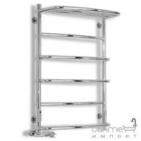 Электрический полотенцесушитель Laris Еврофлеш с полкой П6 500х800 S хром, подключение слева